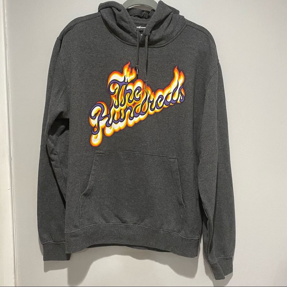 The Hundreds Flame Gray Hoodie Size Medium
